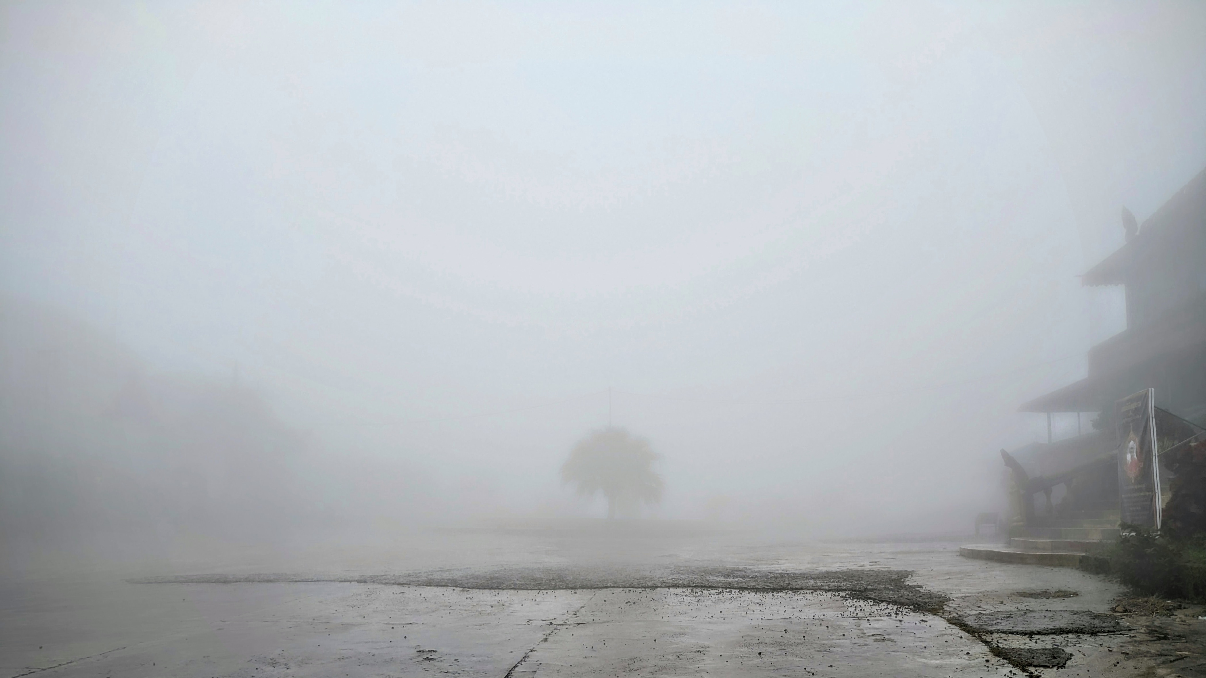 Fog Atop Bokor Mountain