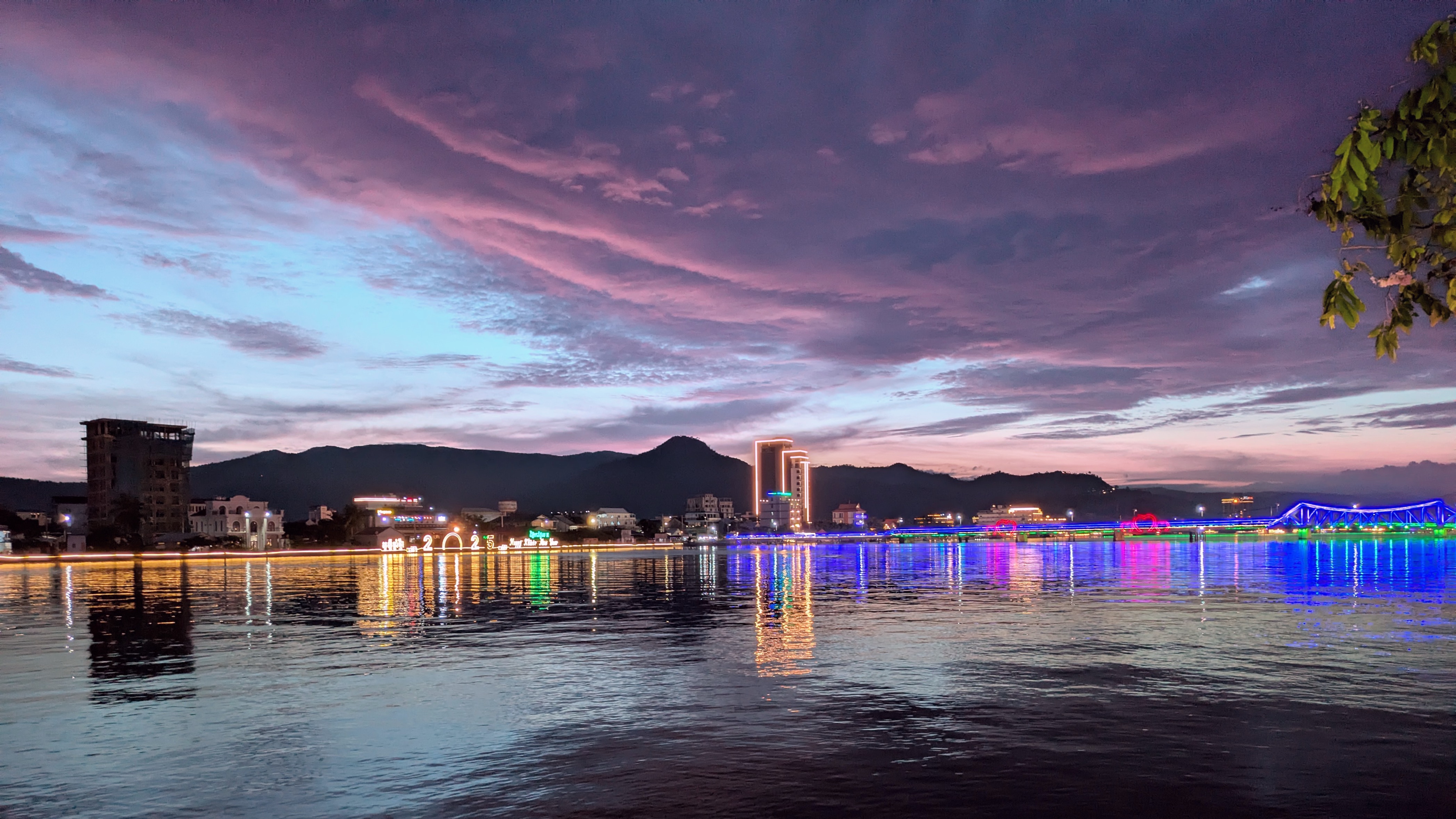 Kampot Riverfront at Dusk